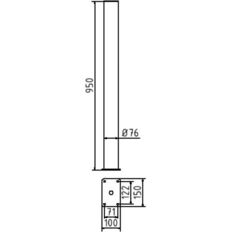 Ornamental bollard#Series 4074B#Ø 76 mm