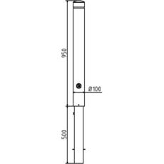 Bollard of aluminium#Ø 100 mm
