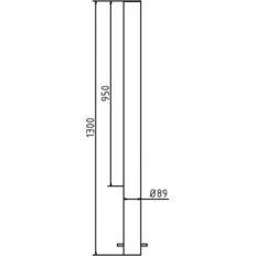 Ornamental bollard#steel tube Ø 89 mm