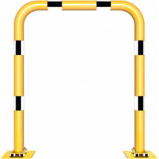 Anti-nudge hoop#flexible, tiltable#steel tube Ø 76 mm#yellow / black