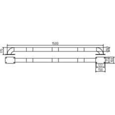 Anti-nudge hoop#round steel tube Ø 60 mm#to be fixed by plugs
