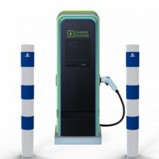 Barrier bollard#as e-charging station protection