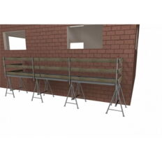Scaffolding plank#made of wood