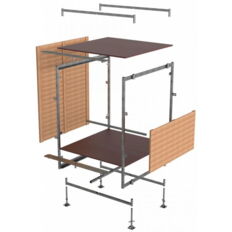 Frame for pedestrian tunnel