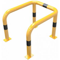 Anti-nudge hoop#double hoop#steel tube Ø 76 mm#yellow / black