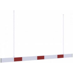 Barrier#aluminium profile#white coated /#red reflecting