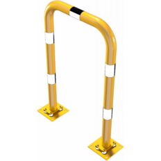 Anti-nudge hoop#flexible, tiltable#steel tube Ø 76 mm#yellow / black